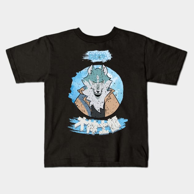 BRAND NEW ANIMAL (BNA): SHIROU OGAMI (WOLF) GRUNGE STYLE Kids T-Shirt by FunGangStore